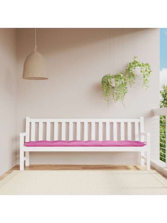 Poduška na zahradní lavici růžová 200 x 50 x 7 cm textil