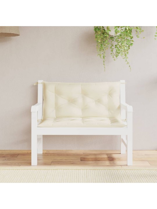 Podušky na zahradní lavici 2ks krémové 100x50x7 cm látka oxford