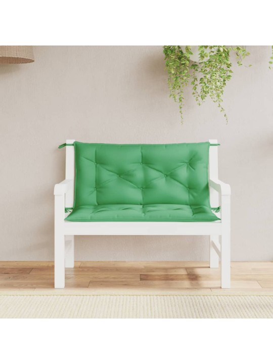 Podušky na zahradní lavici 2 ks zelené 100x50x7 cm látka oxford