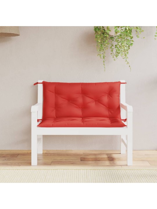 Podušky na zahradní lavici 2 ks červené 100x50x3cm látka oxford