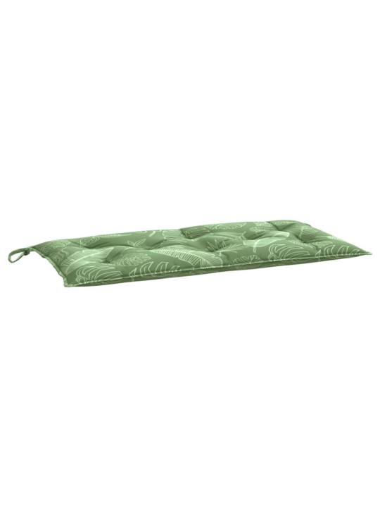 Podušky na zahradní lavici 2 ks vzor listů 100x50x7 cm textil