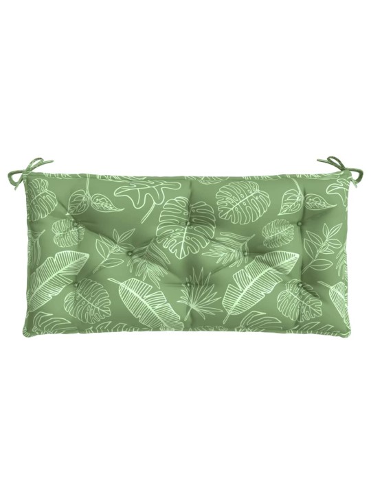Podušky na zahradní lavici 2 ks vzor listů 100x50x7 cm textil