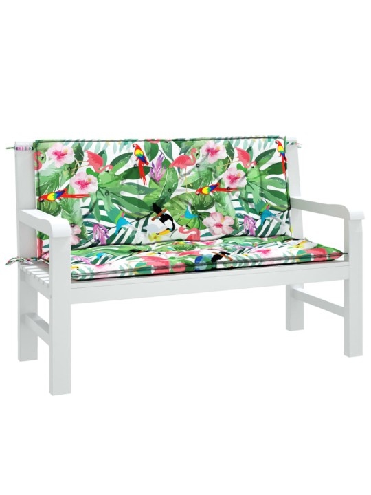 Podušky na zahradní lavici 2 ks vícebarevné 120x50x7 cm textil
