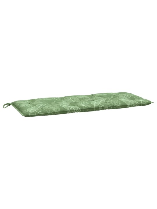 Podušky na zahradní lavici 2 ks vzor listů 120x50x7 cm textil