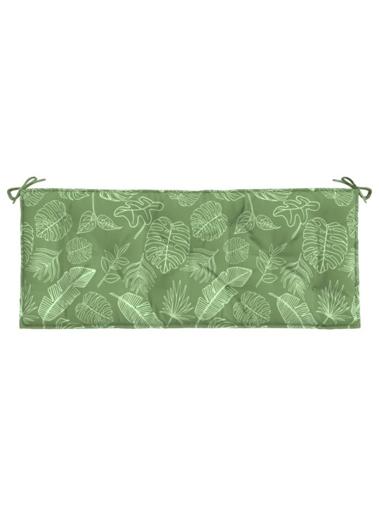 Podušky na zahradní lavici 2 ks vzor listů 120x50x7 cm textil