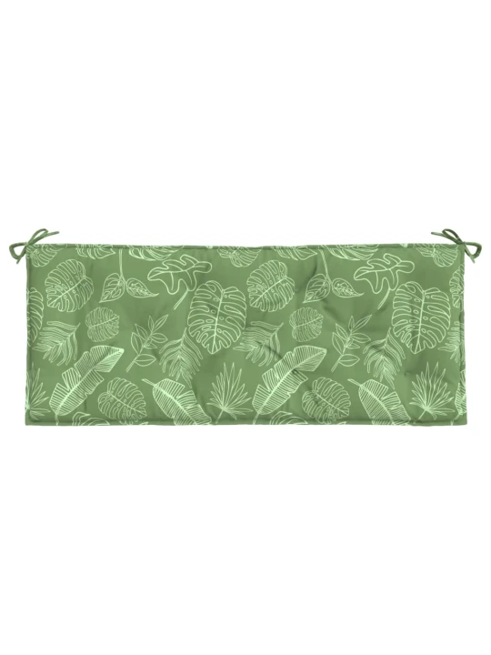 Podušky na zahradní lavici 2 ks vzor listů 120x50x7 cm textil
