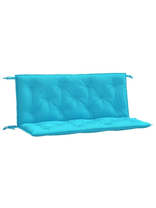 Podušky na zahradní lavici 2 ks tyrkysové 120x50x7 cm textil