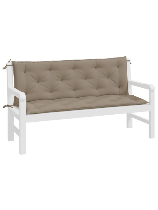 Podušky na zahradní lavici 2ks taupe 150x50x3cm oxfordská látka