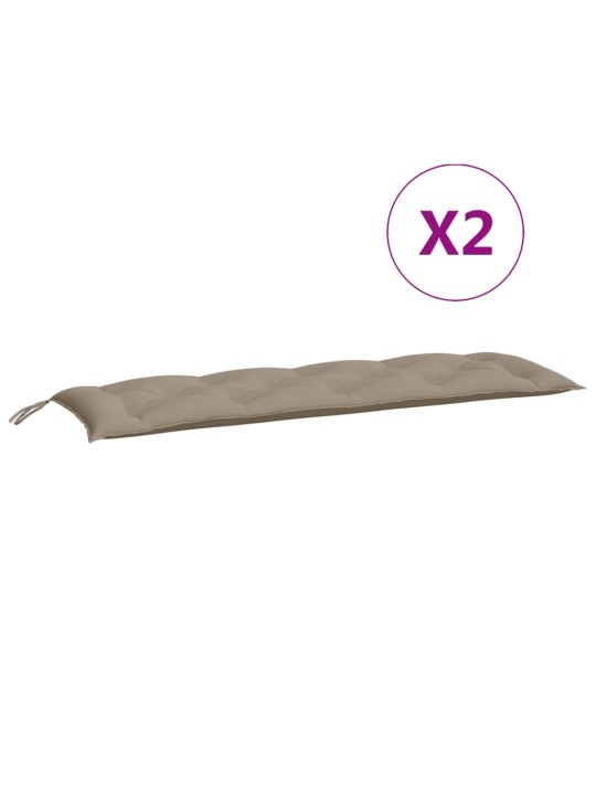 Podušky na zahradní lavici 2ks taupe 150x50x3cm oxfordská látka