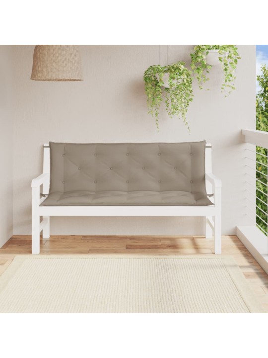 Podušky na zahradní lavici 2ks taupe 150x50x3cm oxfordská látka