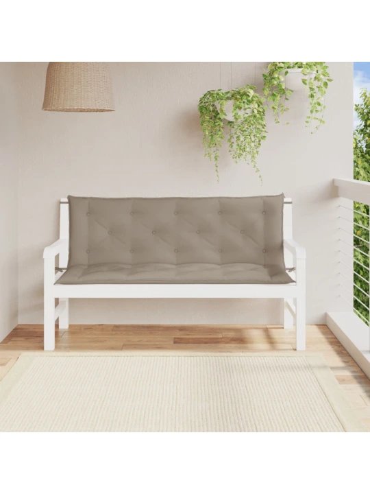 Podušky na zahradní lavici 2ks taupe 150x50x3cm oxfordská látka