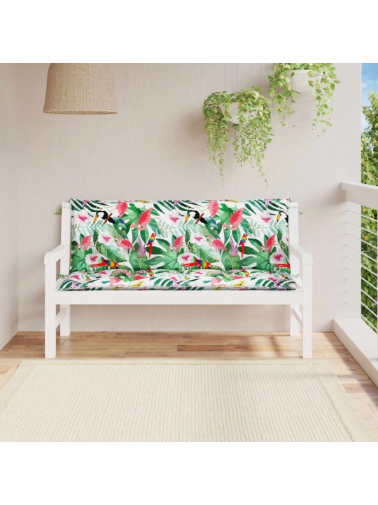 Podušky na zahradní lavici 2 ks vícebarevné 150x50x7 cm textil