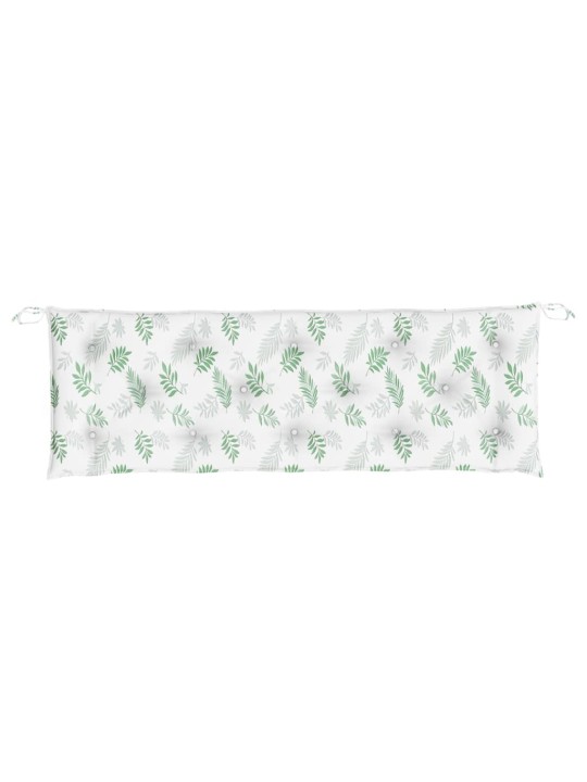 Podušky na zahradní lavici 2 ks vzor listů 150x50x7 cm textil