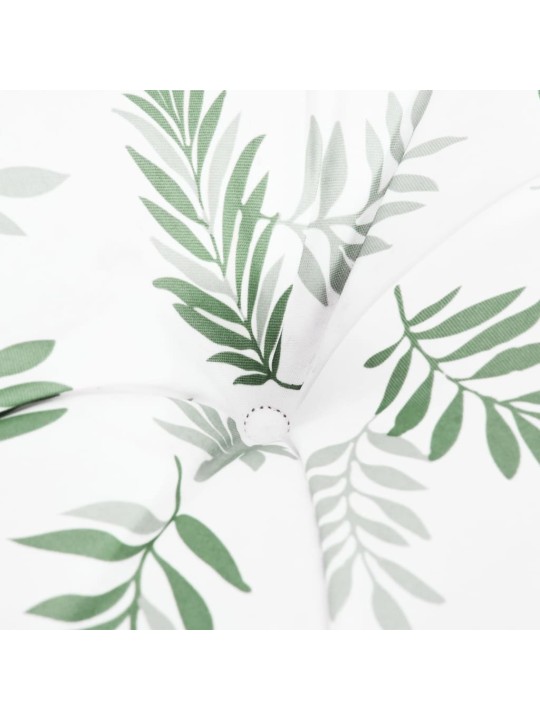 Podušky na zahradní lavici 2 ks vzor listů 150x50x7 cm textil