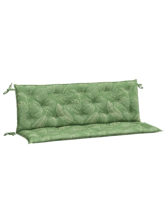 Podušky na zahradní lavici 2 ks vzor listů 150x50x7 cm textil
