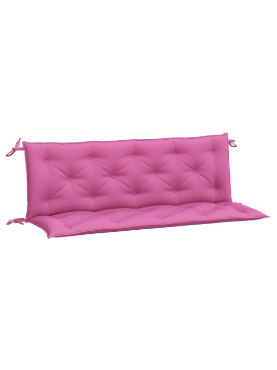 Podušky na zahradní lavici 2 ks růžové 150 x 50 x 7 cm textil
