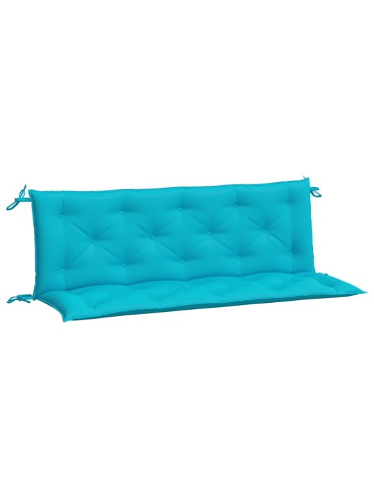 Podušky na zahradní lavici 2 ks tyrkysové 150x50x7 cm textil