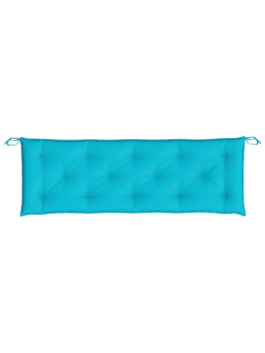 Podušky na zahradní lavici 2 ks tyrkysové 150x50x7 cm textil