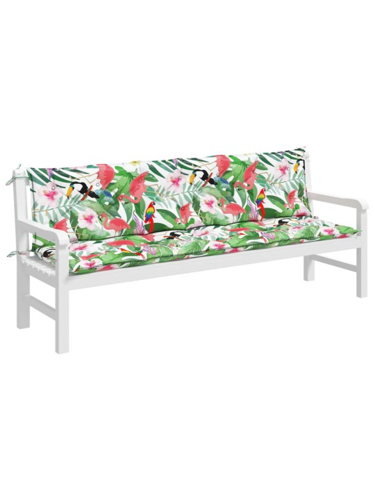 Podušky na zahradní lavici 2 ks vícebarevné 200x50x7 cm textil
