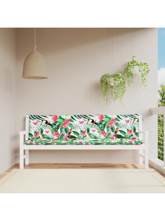 Podušky na zahradní lavici 2 ks vícebarevné 200x50x7 cm textil