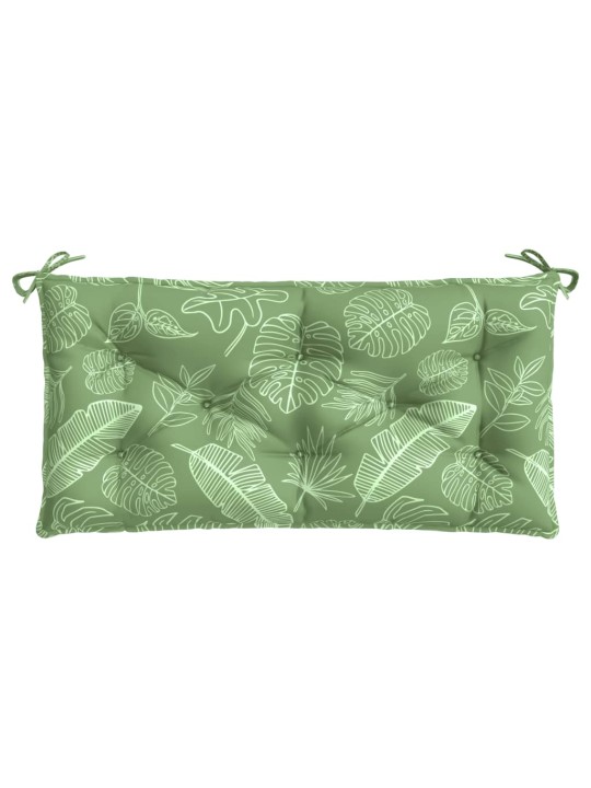 Poduška na zahradní lavici vzor listů 110 x 50 x 7 cm textil