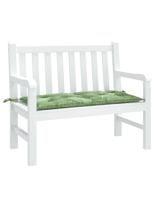 Poduška na zahradní lavici vzor listů 110 x 50 x 7 cm textil