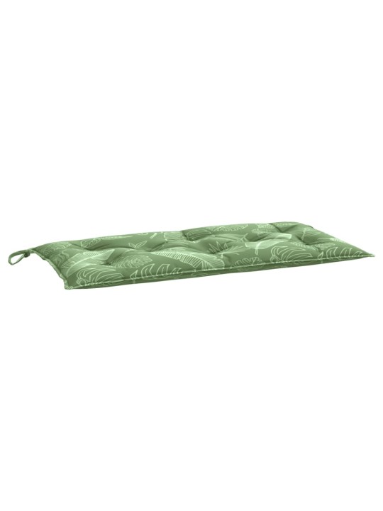 Poduška na zahradní lavici vzor listů 110 x 50 x 7 cm textil