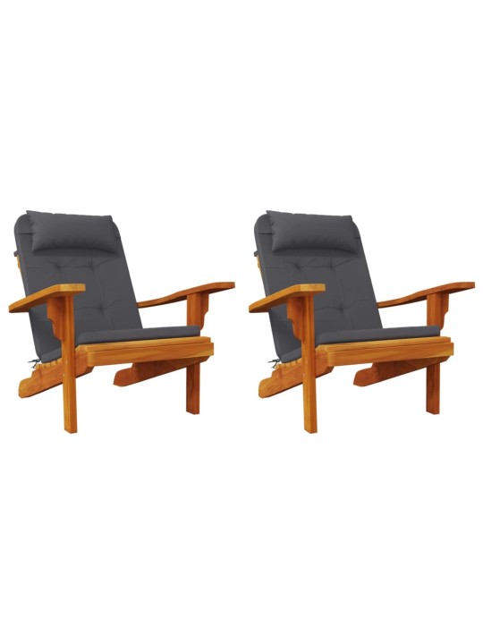 Podušky na židli Adirondack 2 ks antracitové oxfordská látka