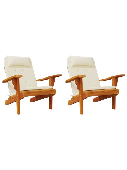 Podušky na židli Adirondack 2 ks krémové oxfordská látka