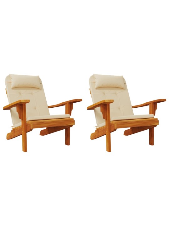 Podušky na židli Adirondack 2 ks béžové oxfordská látka