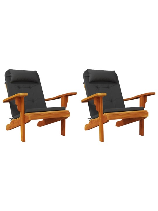 Podušky na židli Adirondack 2 ks černé oxfordská látka