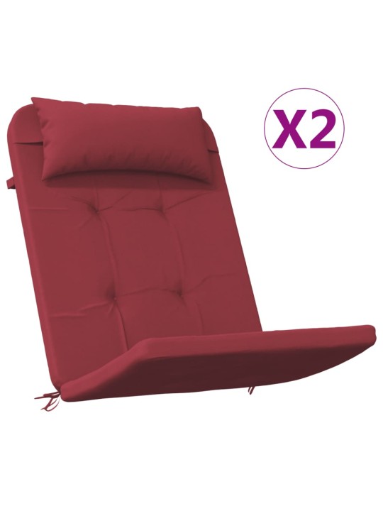 Podušky na židli Adirondack 2 ks vínové oxfordská látka