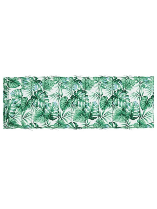 Poduška na lehátko vzor listů 180x60x4 cm oxfordská látka