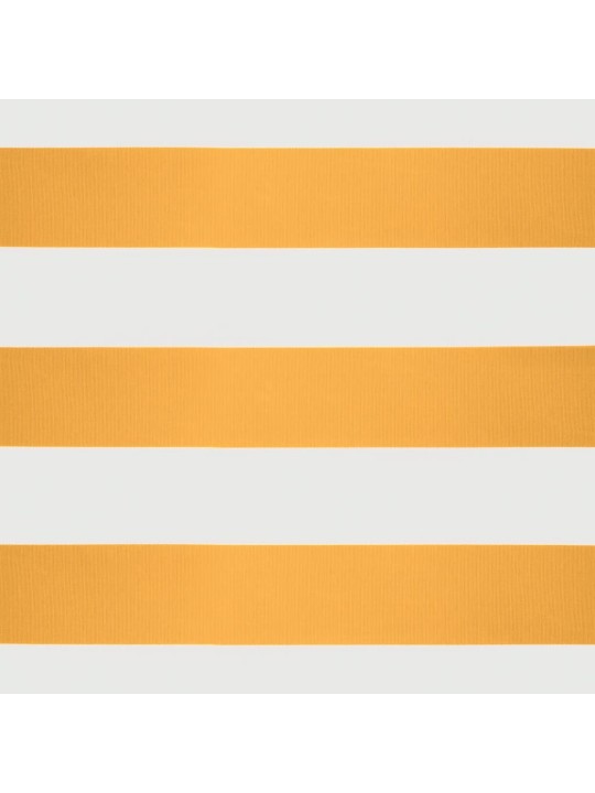 Zatahovací markýza žlutá a bílá 3,5 x 2,5 m textil a hliník