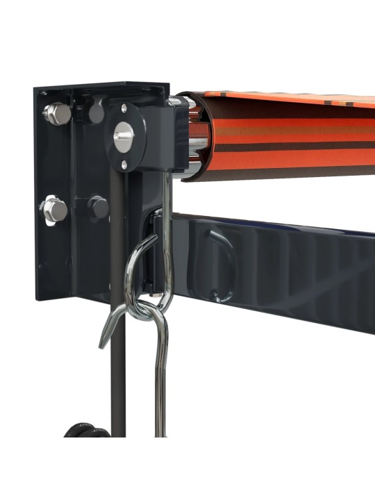 Automatická zatahovací markýza oranžová a hnědá 3 x 2,5 m