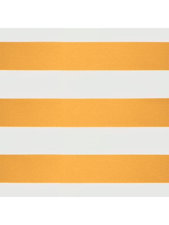 Zatahovací markýza žlutá a bílá 4,5 x 3 m textil a hliník