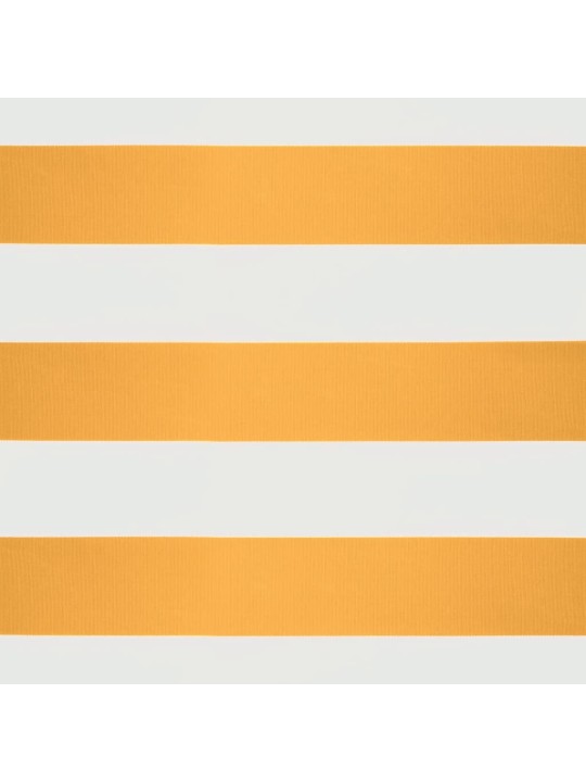 Zatahovací markýza žlutá a bílá 4,5 x 3 m textil a hliník