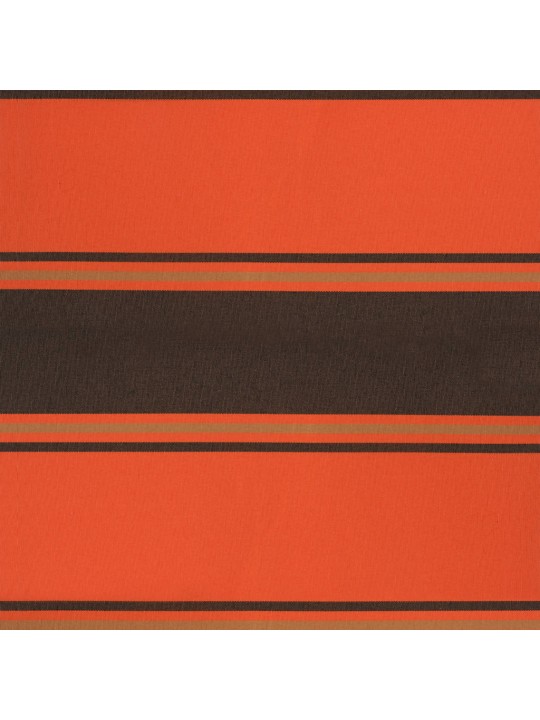 Zatahovací markýza oranžová a hnědá 3,5 x 2,5 m textil a hliník