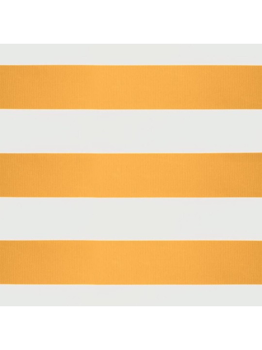 Zatahovací markýza žlutá a bílá 3 x 2,5 m textil a hliník