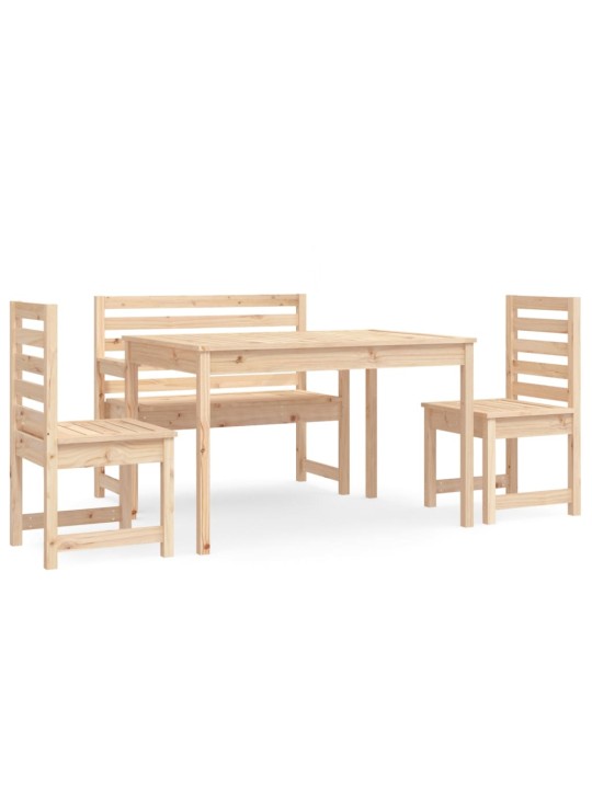 4dílný zahradní jídelní set masivní borové dřevo