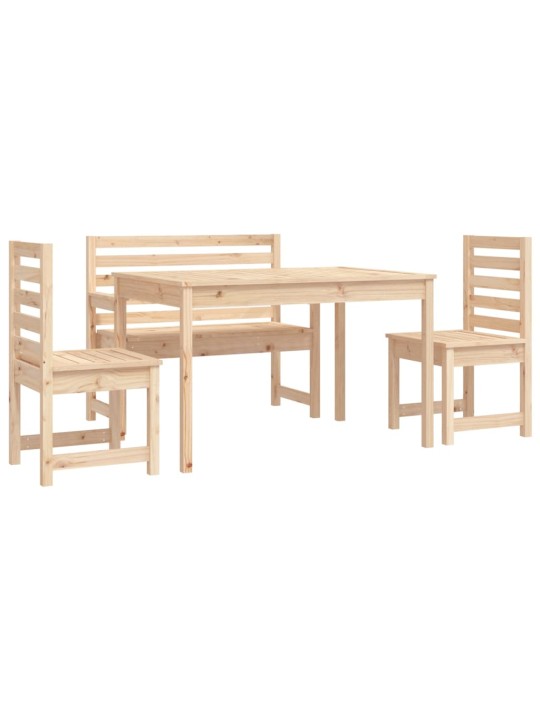 4dílný zahradní jídelní set masivní borové dřevo