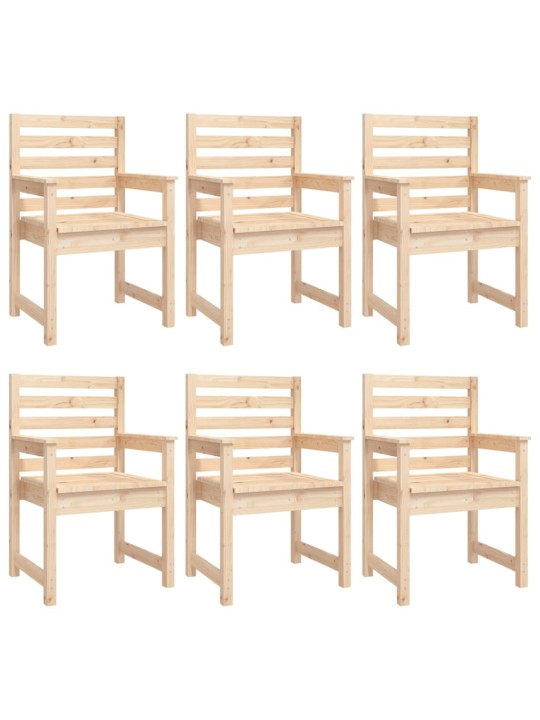 7dílný zahradní jídelní set masivní borové dřevo