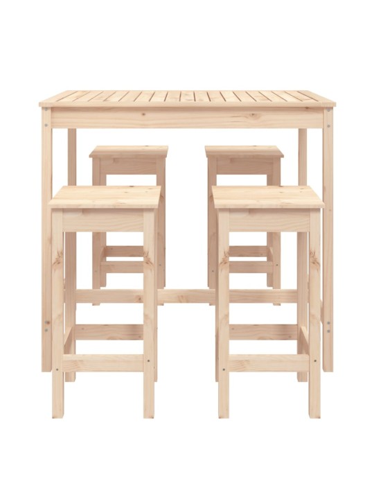 5dílný zahradní barový set masivní borové dřevo