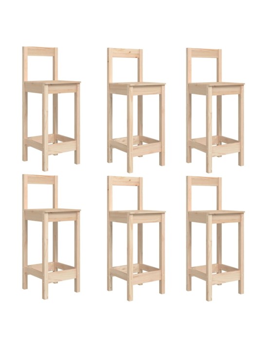 7dílný zahradní barový set masivní borové dřevo