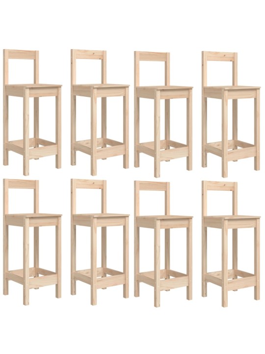 9dílný zahradní barový set masivní borové dřevo