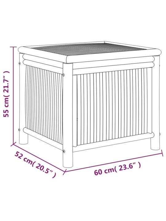Zahradní úložný box 60 x 52 x 55 cm bambus