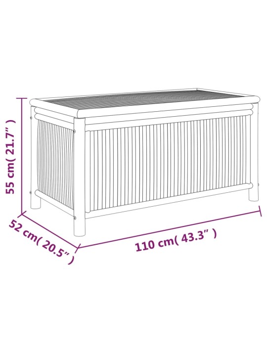 Zahradní úložný box 110 x 52 x 55 cm bambus