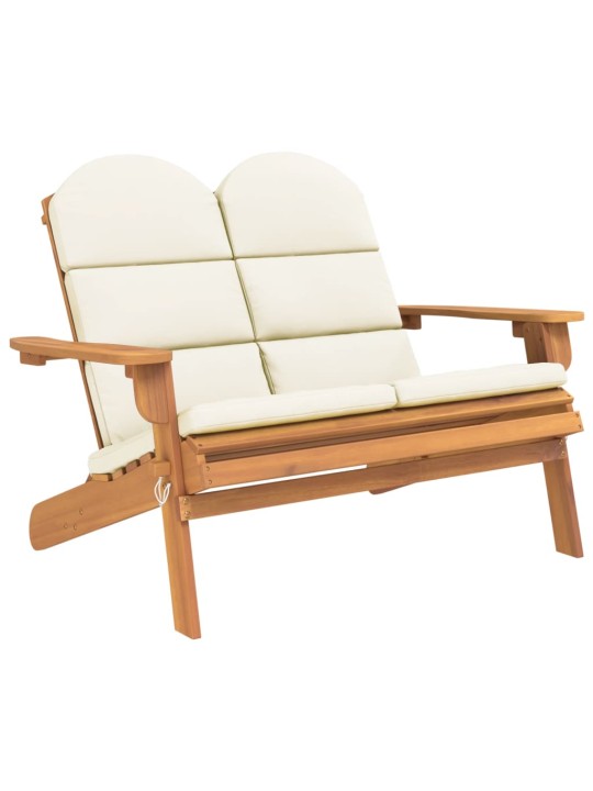 Zahradní lavice Adirondack s poduškami 126 cm masivní akácie