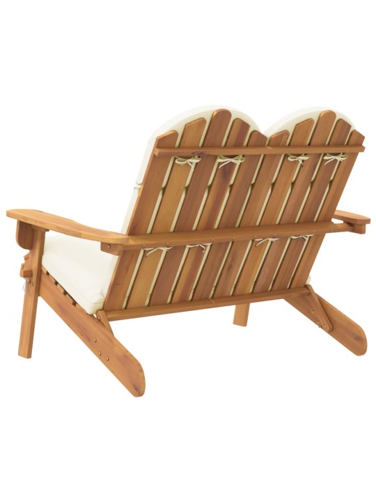 Zahradní lavice Adirondack s poduškami 126 cm masivní akácie