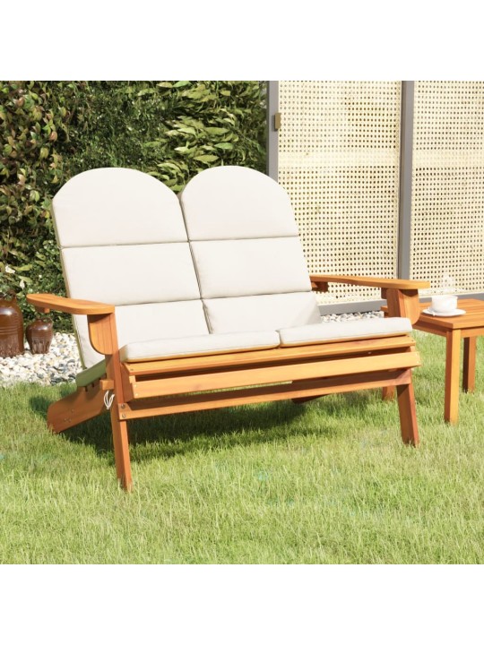 Zahradní lavice Adirondack s poduškami 126 cm masivní akácie